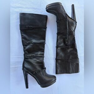 BCBG Ma-nitza Heeled Boots, Black, Size 8.5